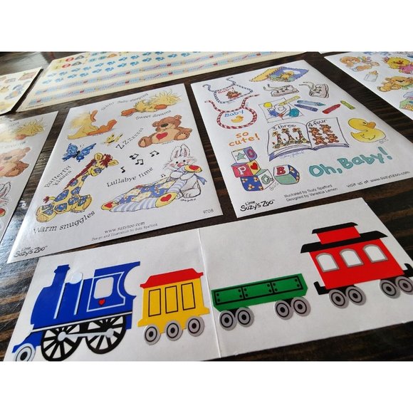 Lot of Suzy Zoo Sandylion Grossman Stickers - Baby Boy Train + - NEW RETIRED #14 - Picture 10 of 14